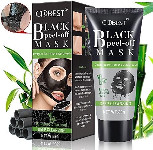 Peel Off Blackhead Mask, Peel Off Mask, Blackhead Remover Mask, Purifying Black Mask, Activated Charcoal Deep Pore Cleansing Mask for Face Nose Acne Treatment Oil Control