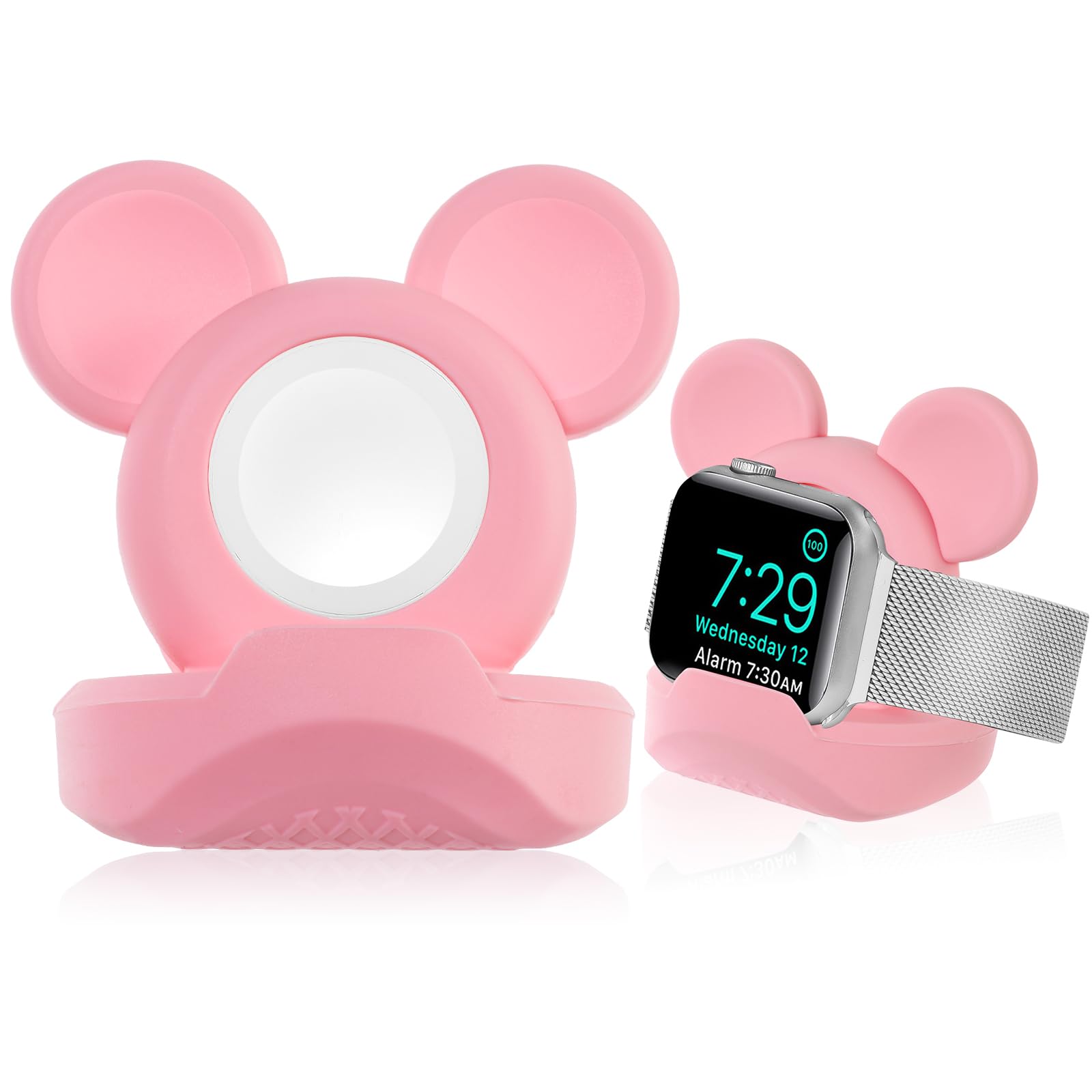 AXFEE Charger Stand Compatible with iWatch, Silicone Dock Holder, Desk Stand, Charging Station Dock Holder Compatible with All Apple Series Ultra/SE/8/7/6/5/4/3/2/1 (Not Include Charger)