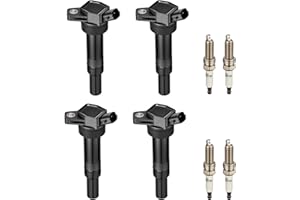 SPEEDTUN UF651 C1804 Ignition Coil Packs & 93175 Iridium Spark Plugs Set Of 4 Compatible With Kia Soul Forte Hyundai Tucson Elantra Coupe GT, 1.8L 2.0L L4