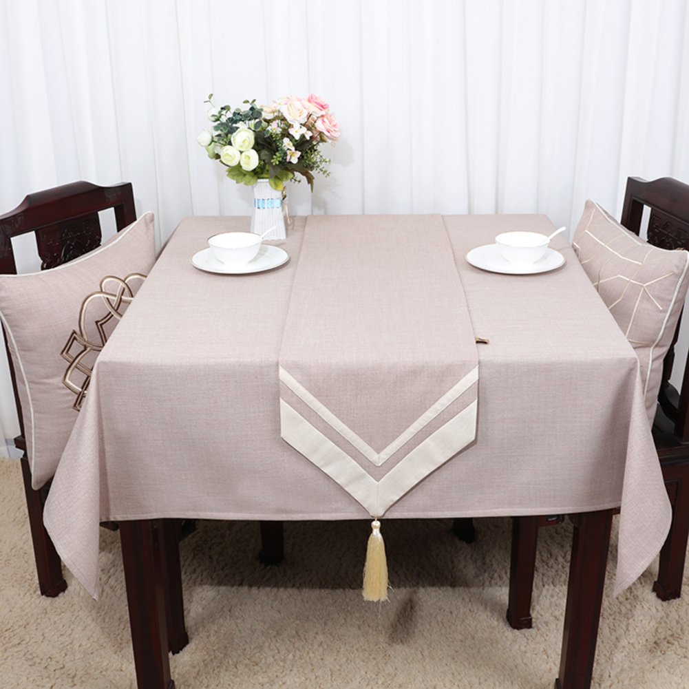 XJ&DD Color Sólido Manteles,Lino Impermeable Oilproof Mantel ...