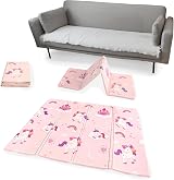 KandyToys Unicorn Foldable Baby Play Mat 120x90cm Thick 10mm XPE Waterproof