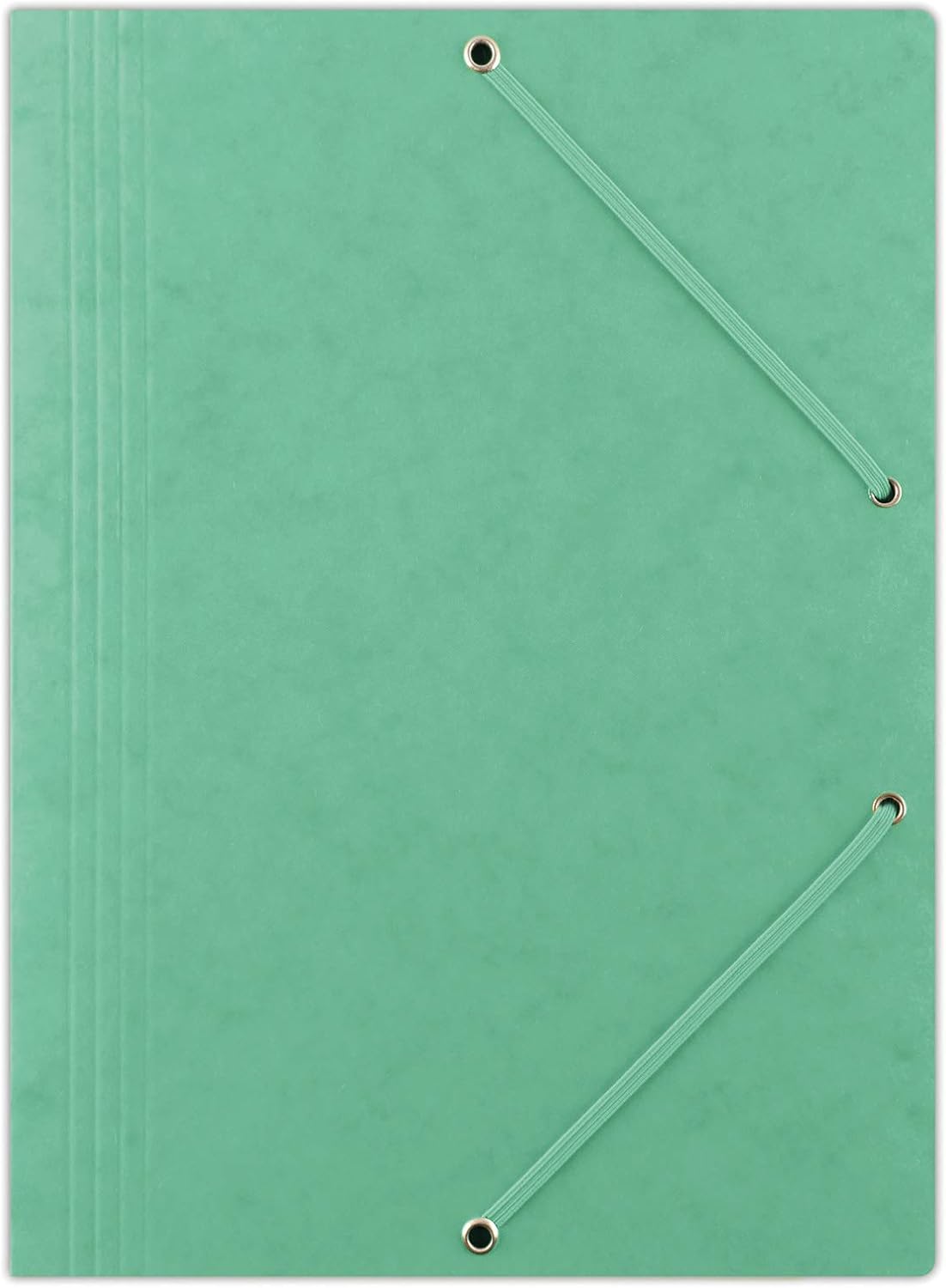 DONAU 8643080-06PL Premium Folder A4 Made of Strong Colorspan Cardboard/Presspan Wax Coated with 2 Elastic Bands Pack of 10 Colour: Green Ideal for Office and School Green Dot