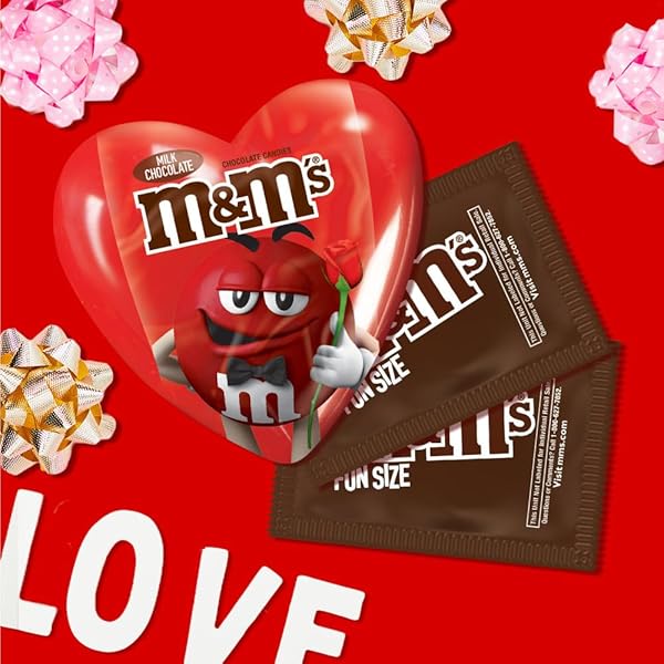 M&M’S MILK CHOCOLATE CANDY, 0.93 OZ HEART BOX (PACK OF 12)