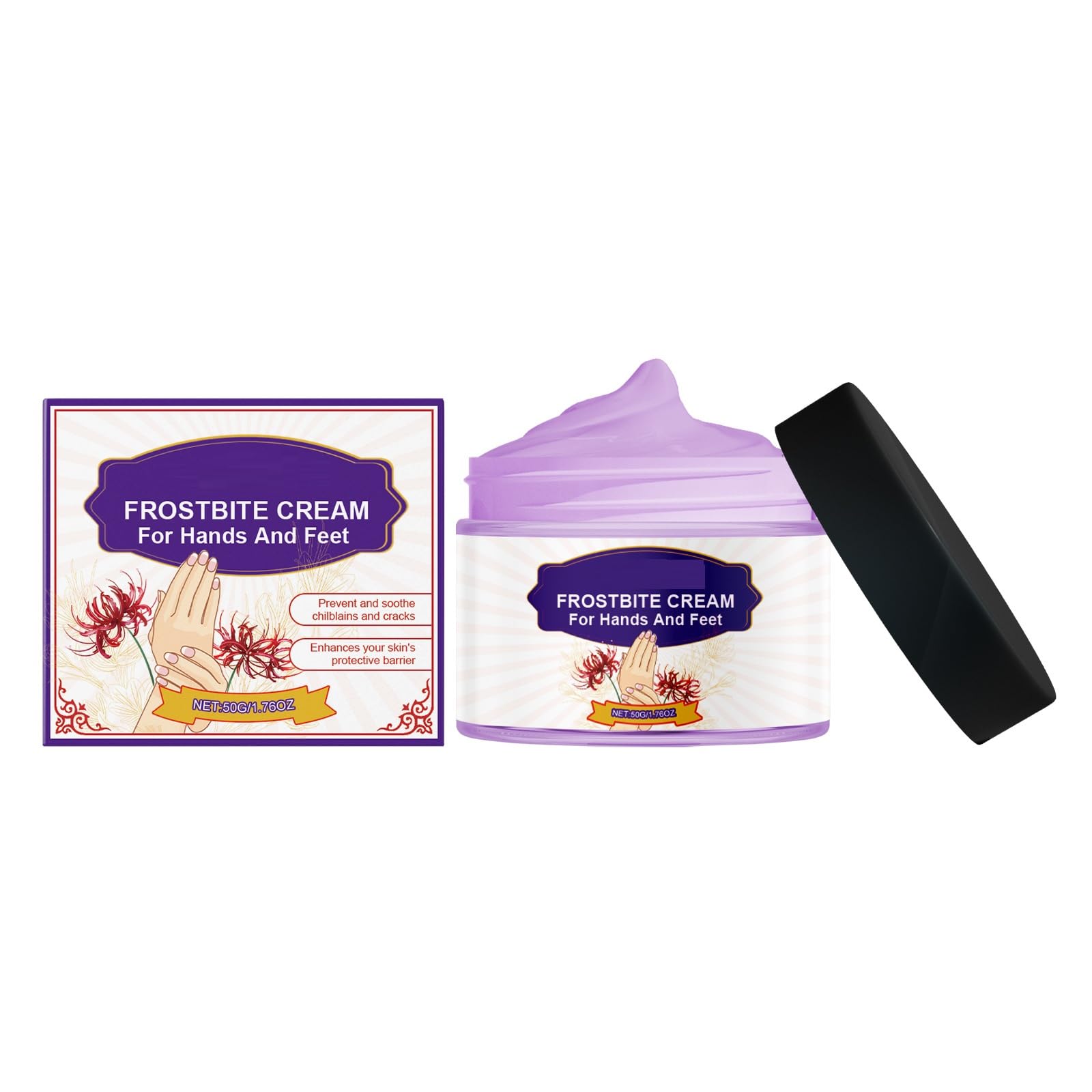 KOAHDE Chilblain Cream,Cracked Skin Repair Cream,Cracking Cream,Cream Winter Anti-Cracking,Chilblain Cream-Anti-Cracking,Foot Repair Cream,Frost Cracked Skin Moisturizing and Repairing Cream,30G