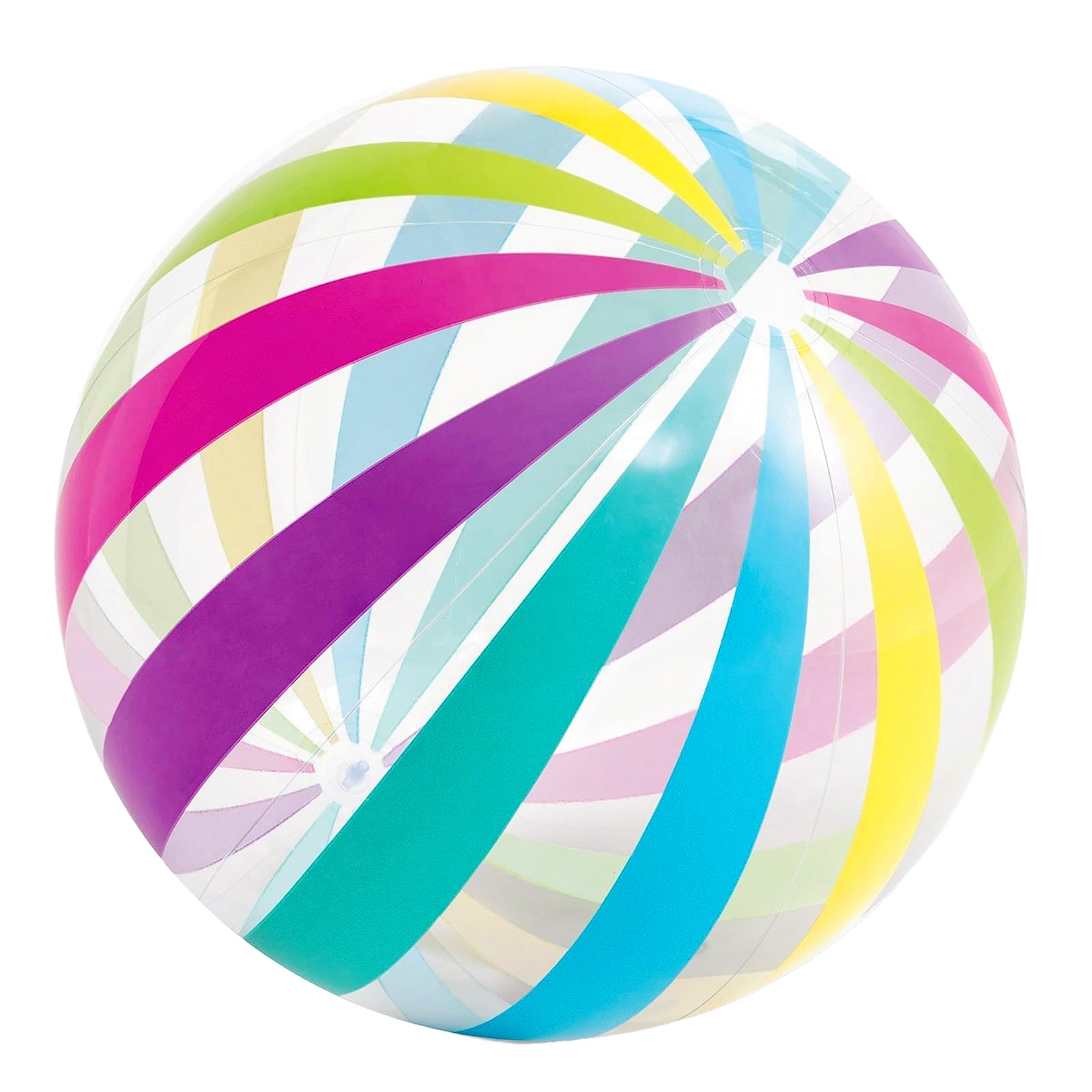 Super Large Inflatable Beach Ball 107cm,Rainbow Big Beach Ball for Kids Adult Swimming Pool Toys,Water Toy,Pool Ball Blow Up Ball Water Recreation Balls Beachball for Pool Party Games Summer Beach Toy