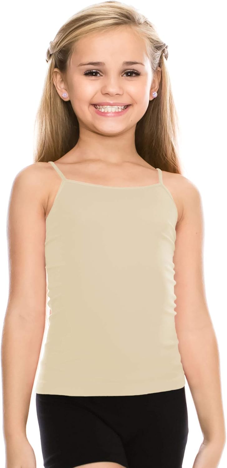 Kurve Girl’s Sleeveless Tank Top – Stretch Undershirts Cami Camisole, UV Protective Fabric, Rated UPF 50+ (Made in USA): Clothing