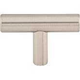 Top Knobs M1885 Bar Pulls Collection 2" Hopewell Steel T-Handle Knob, Brushed Satin Nickel