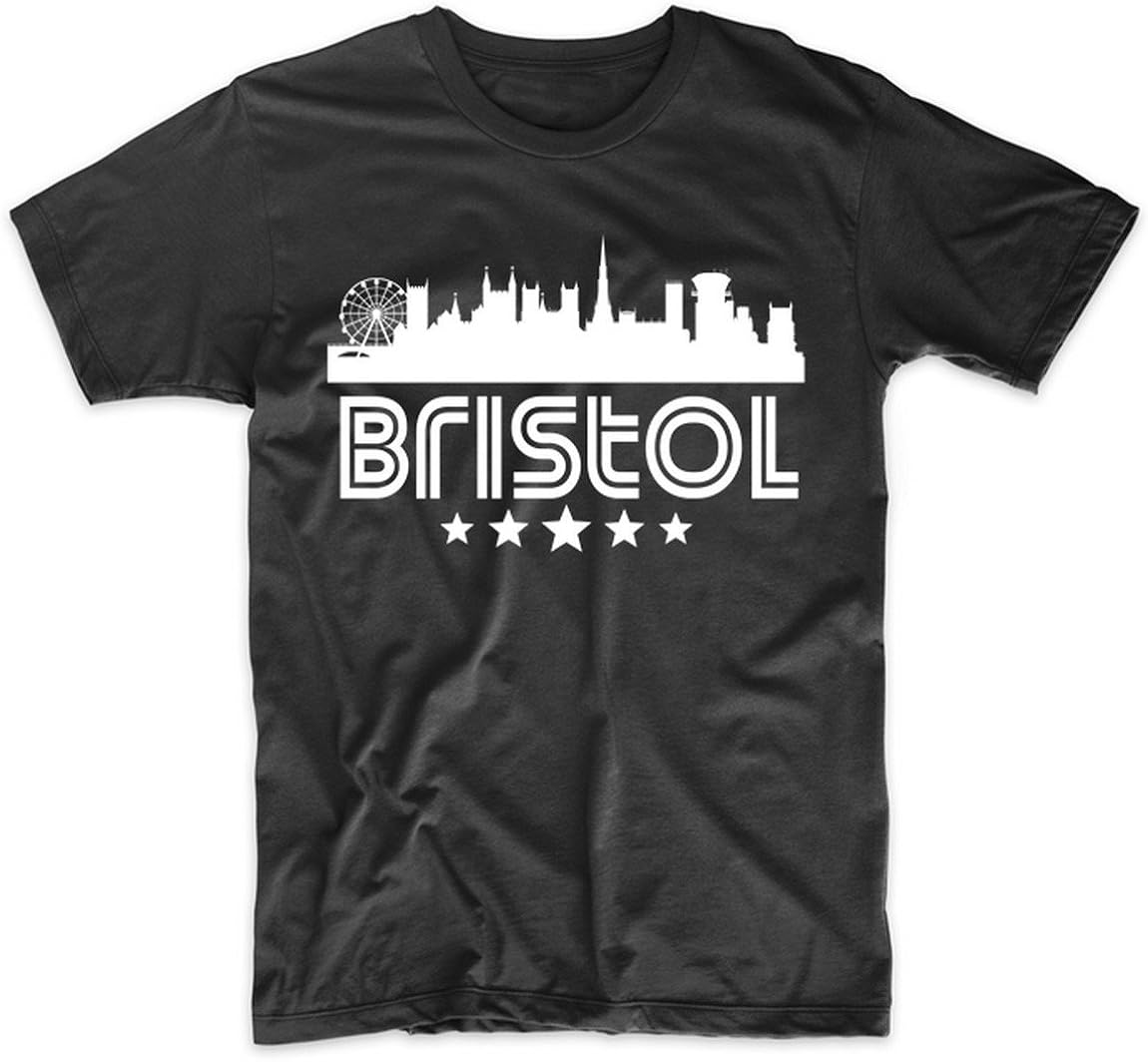 Men's Bristol Shirt Bristol England Skyline Retro Style TShirt Clothing