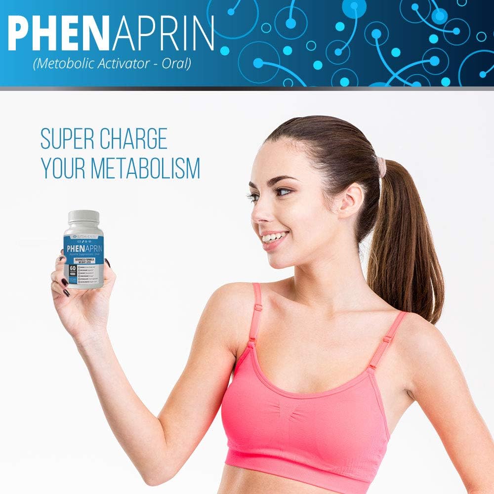 PhenAprin Diet Pills – Best Appetite Suppressant: Weight Loss and Energy Boost for Metabolism – Optimal Fat Burner Supplement; Helps Curb and Control Appetite, Promotes Mood & Brain Function: Health & Personal Care
