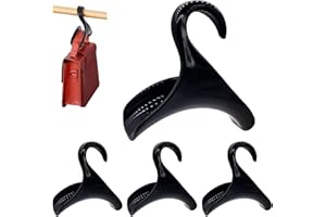 SEEBRIDER Purse Hanger, Purse Holder for Closet Black Backpack Hanger Hook for Organizer Storage Purses Tote Bag Backpacks Handbags(4 Pack)