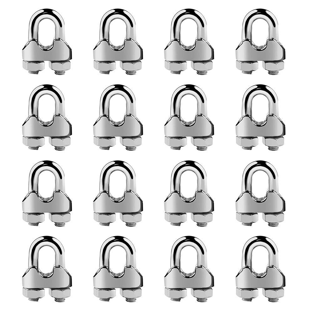 Bow Rope clamp Wire Rope Cable Clamps M6 Stainless Steel Cable Clamps U ...