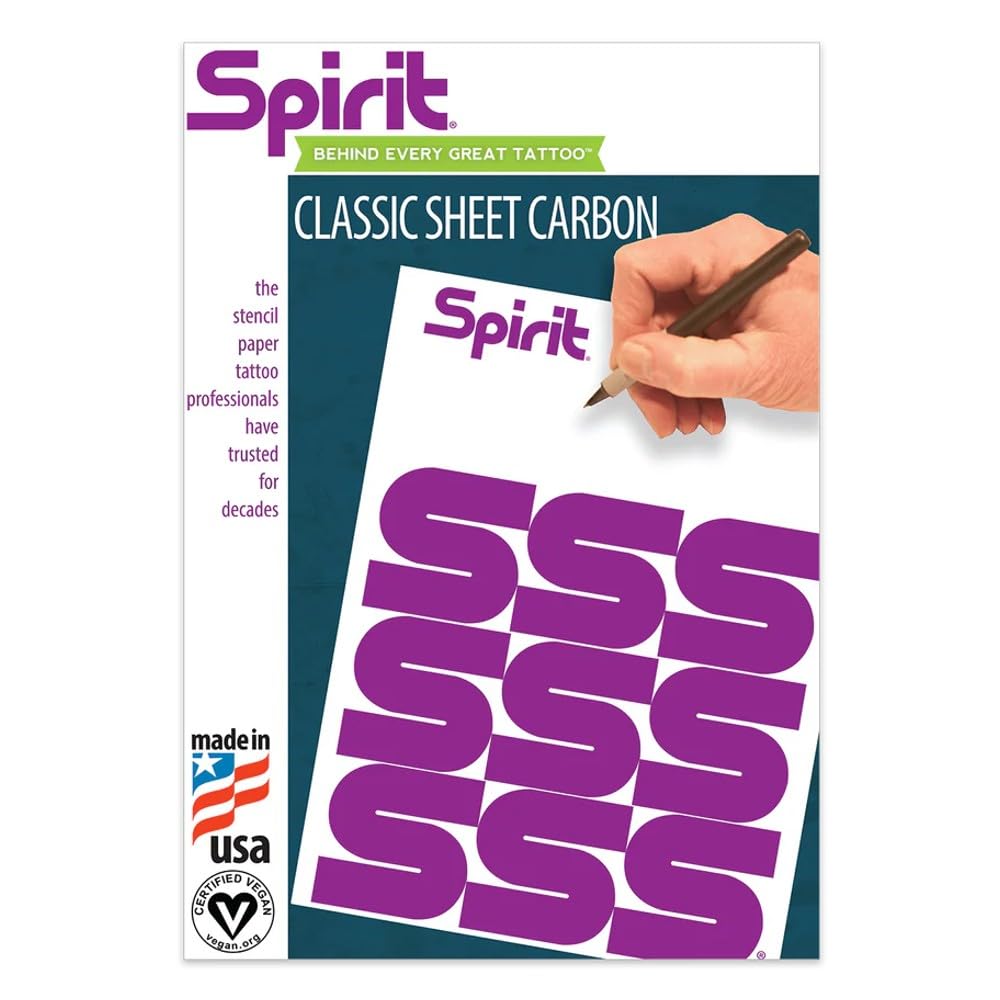 Spirit Classic Sheet Carbon Tattoo Stencil Transfer Paper, 8.5