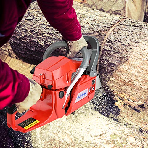 HUYOSEN 62CC 2Cycle Gas Powered Chainsaw, 20Inch Chainsaw, Cordless