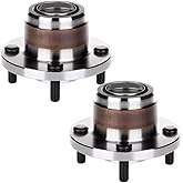 SCITOO Wheel Hub Bearing Assembly Set 2 Pack Fits 2001-2009 for Ford Focus Rear Wheel Bearings with 4 Lugs 521002 Without ABS
