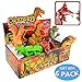 8 Inch Rubber Dinosaur Dragons Toys Set(6 Piece),Great Safety Materials TPR Super Stretchy,With Learning Study Card,ValeforToy Realistic Dinosaur Dragon Figure, For Boys Kids Bathtub Squishy Toys