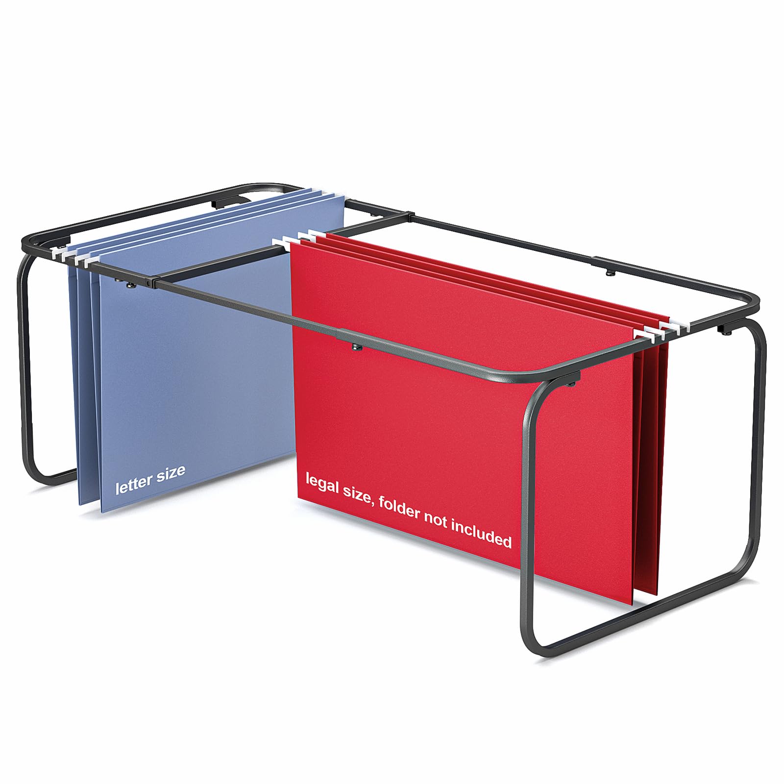 Photo 1 of Upgraded Adjustable Hanging File Folder Frame,Legal/Letter Size,Length Adjusted 16 to 25 inches,Heavy Duty Steel File Drawer/Cabinet Organizer Insert, Hanging Folder Holder,12.598" W X 9.45" H