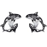 POPLYKE Animal Earrings for Women 925 Sterling Silver Hypoallergenic Jewelry Birthday Gifts for Sensitive Ears