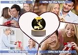 XIANNVXI 3D Tulip Butterfly Crystal Ball Paperweight with Light Base 60mm view 8