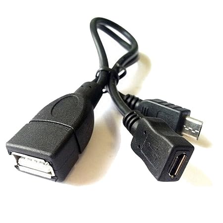 DaoRier USB OTG Adapter Kabel Micro USB 2.0 Stecker USB-Buchse Typ A mit Stromkabel Strom-Anschluss Y-Kabel für USB Stick Pho