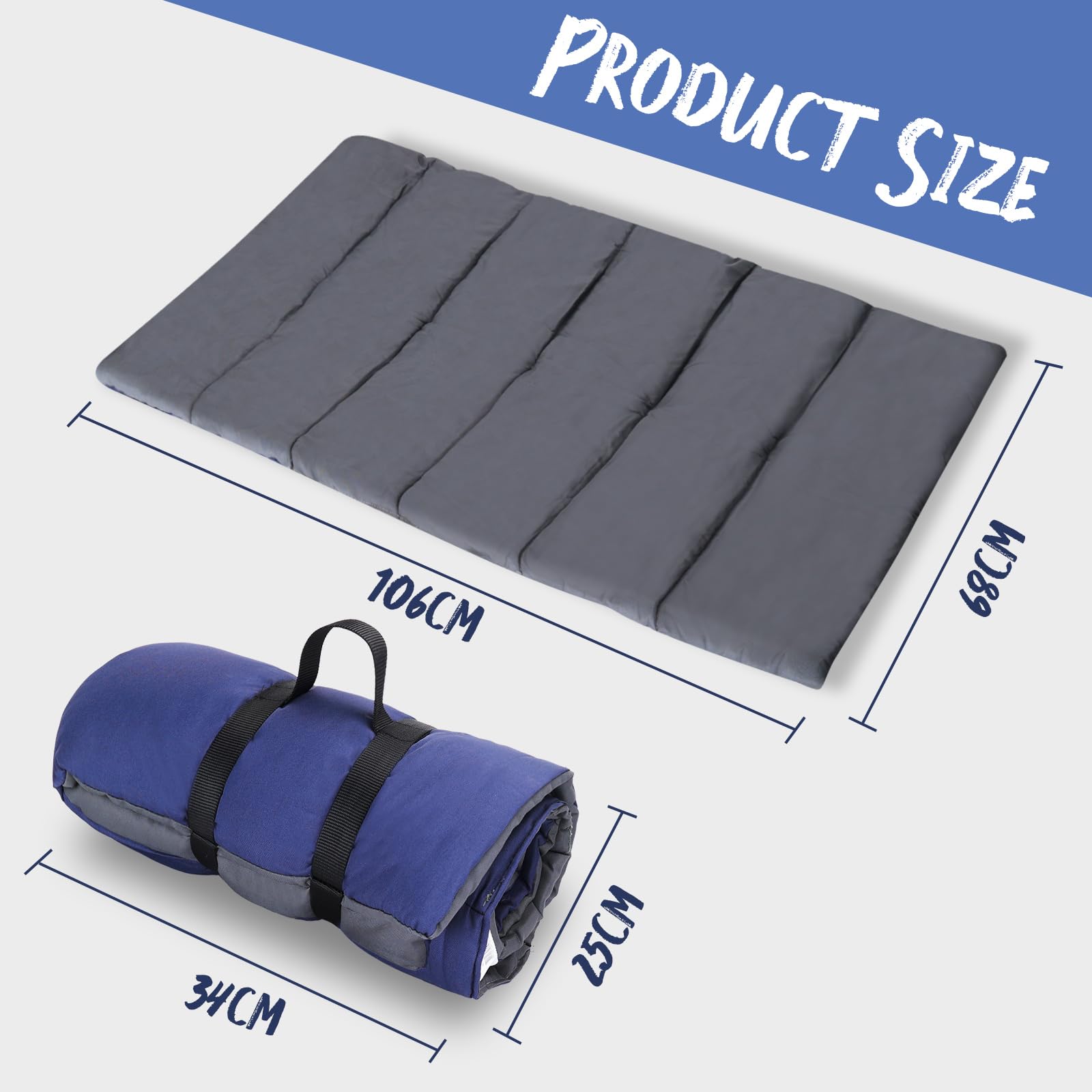 Nobleza wasserdichte Hundematte für Outdoor, Waschbare Große Hundedeck für Unterwegs, Faltbar Reisedecke für Hunde, Tragbare Hundebett, 110x68 cm 4