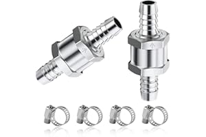 Yuentoen Non Return One Way Check Valve,5/8 Inch 16mm Universal Fuel Hose Check Valve Air Oil Water for Motorcycle Automotive