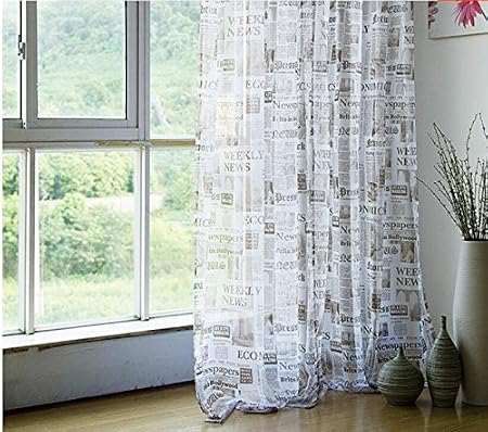 Amazon De Pureaqu Fashion Balkon Fenster Behandlung Sheer