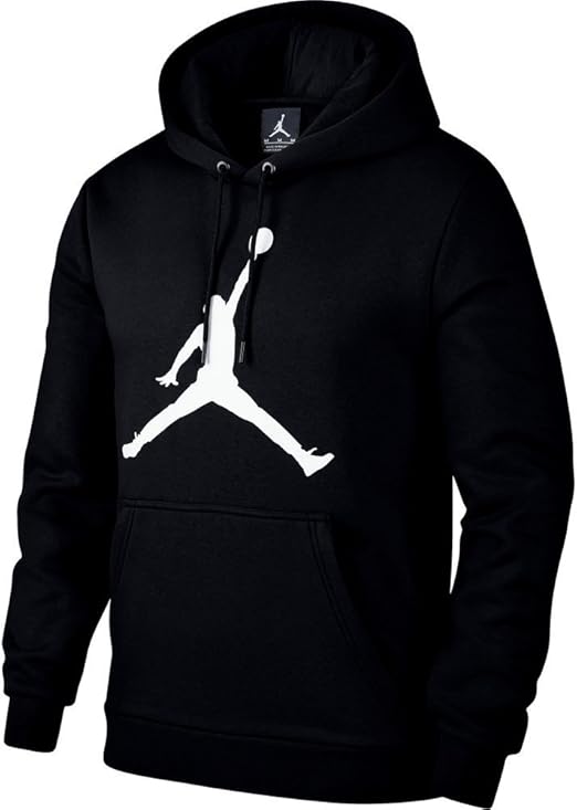 Felpa Con Cappuccio Jordan Flight Fleece Jumpman Air nero/bianco