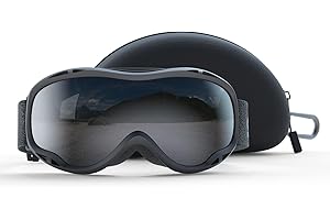SKIWARRIOR Anti-Fog Ski Goggles OTG Snow Goggles - Dual Lenses UV Protection Snowboard Goggles for Adult