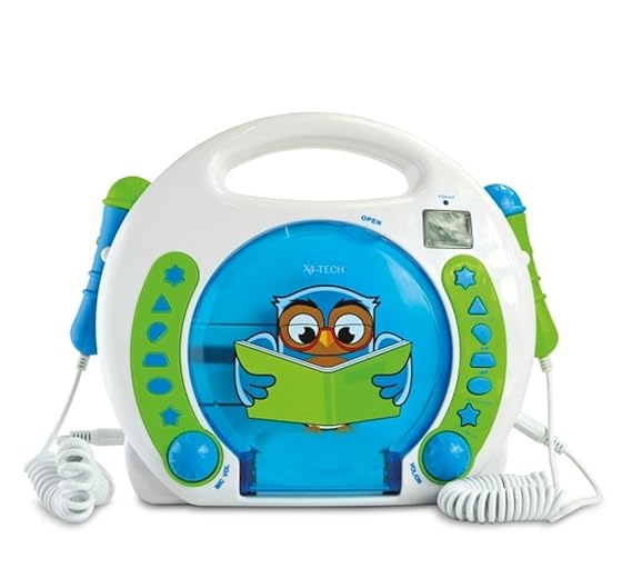 X4 TECH Kinder CD-Player Bobby Joey Lese Eule