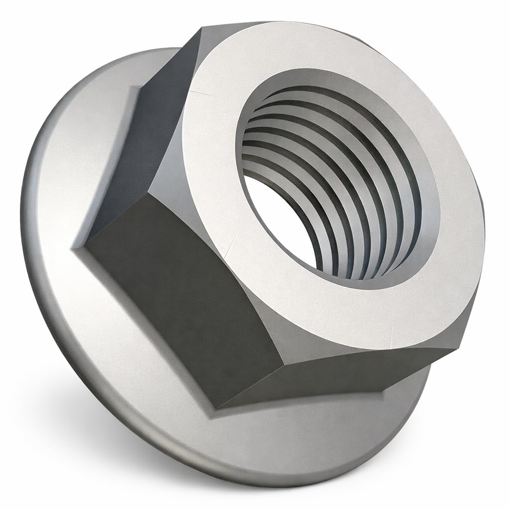 M14 Serrated Flange Nuts (Pack of 10) Hex Zinc Plated Flanged Locknut for Bolts/Screws – Head Spinlock Locking Stop Fastener Nut Alloy Steel Accorting to Standard DIN 6923 (30mm x 21mm)