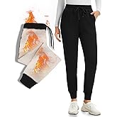 NEW YOUNG Fleece Lined Sweatpants Women-Joggers for Women High Waisted Thermal Soft Warm Winter Pants for Outdoor