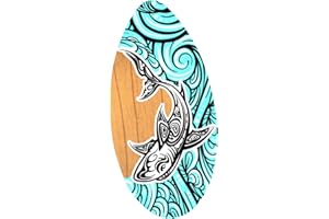 Oshhni Skimboard Beach Sand Board Water Sports Wooden Skim Board Small Surfboard for Universal Teenagers Adults Men Women Beg