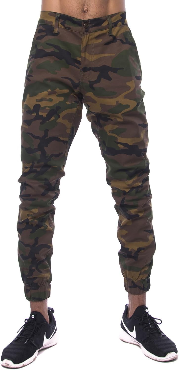Heft Signature Mens Joggers Twill Pants Urban Brand Made In USA (28, Camo)