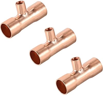 TA-VIGOR Copper Reducing Tee 10mm x 6mm x 10mm Plumbing Refrigeration Pipe
