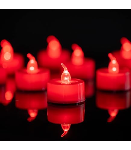 LED Multicolor Flameless Candle Set – 24-Pack Simulated Tea Lights, Assorted Color Options, Battery Operated, For Wedding, Party, Home Decor (Full Box, Green Light Steady)