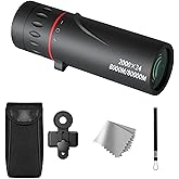 Mini Telescope for Adults,with Clips 2000X24 Monocular Focus Optics Telescopes onocular Power Monocula Waterproof8000M/80000M for Sporting Events,Concerts,Camping,Scope,Travelling,Black