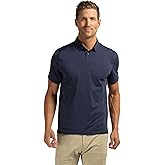 Rhone Commuter Mens Polo Shirts, Iron Free, Moisture Wicking Polo Shirts for Men, FlexKnit Stretch Fabric Mens Golf Shirts, Anti Odor (Navy, Small)