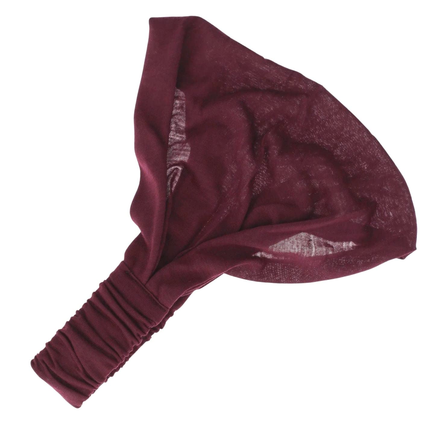 Topkids Accessories Adjustable Headbands for Women's Hair and Girls, Women's Fashion Headbands, Stretchy Headbands for Women, Wide Headband, Cotton Headbands for Women, Fabric Headband (Burgundy)