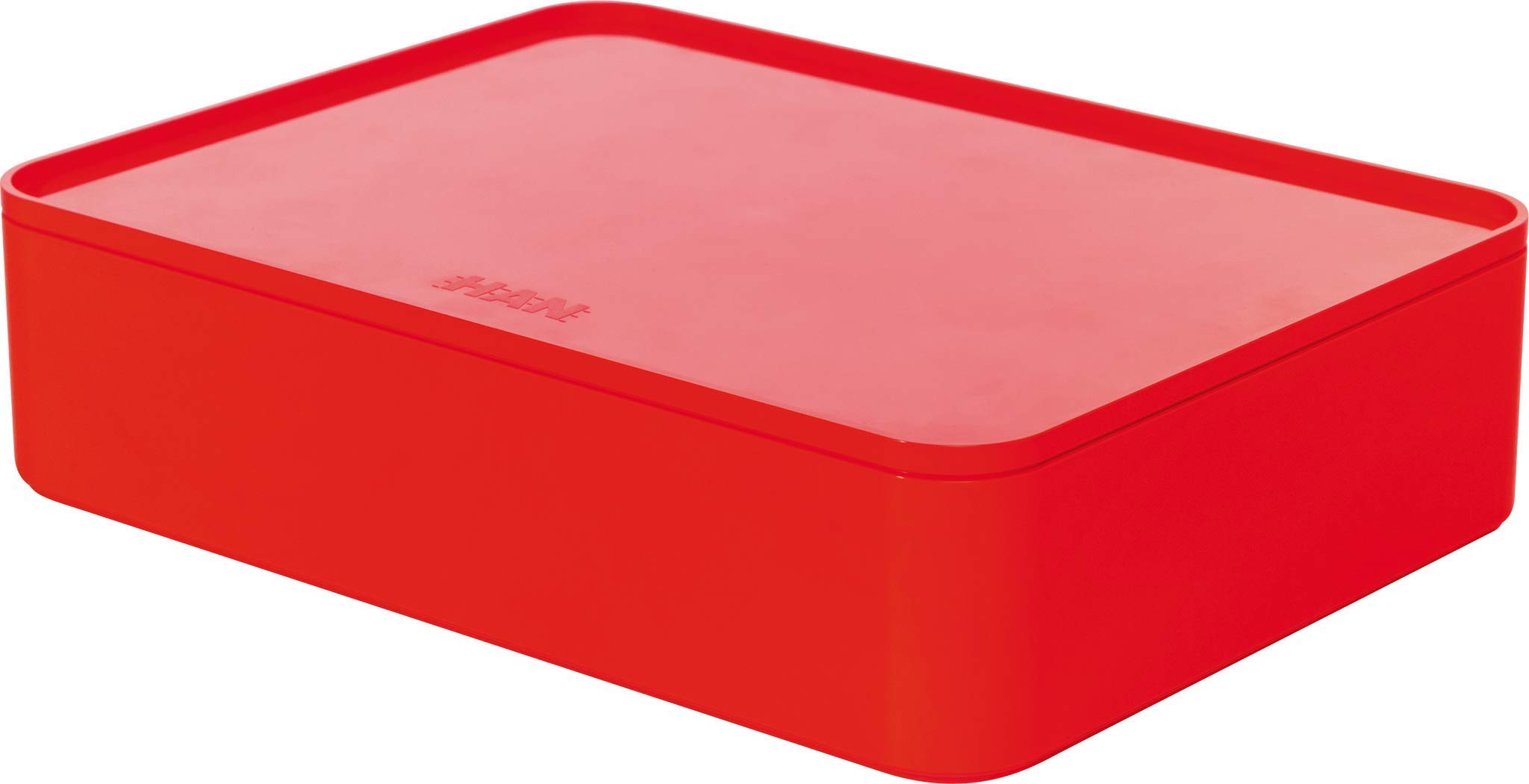 Han 1110-17 ALLISON SMART-ORGANIZER , functional, stackable utensil box with interior tray and lid, Cherry Red