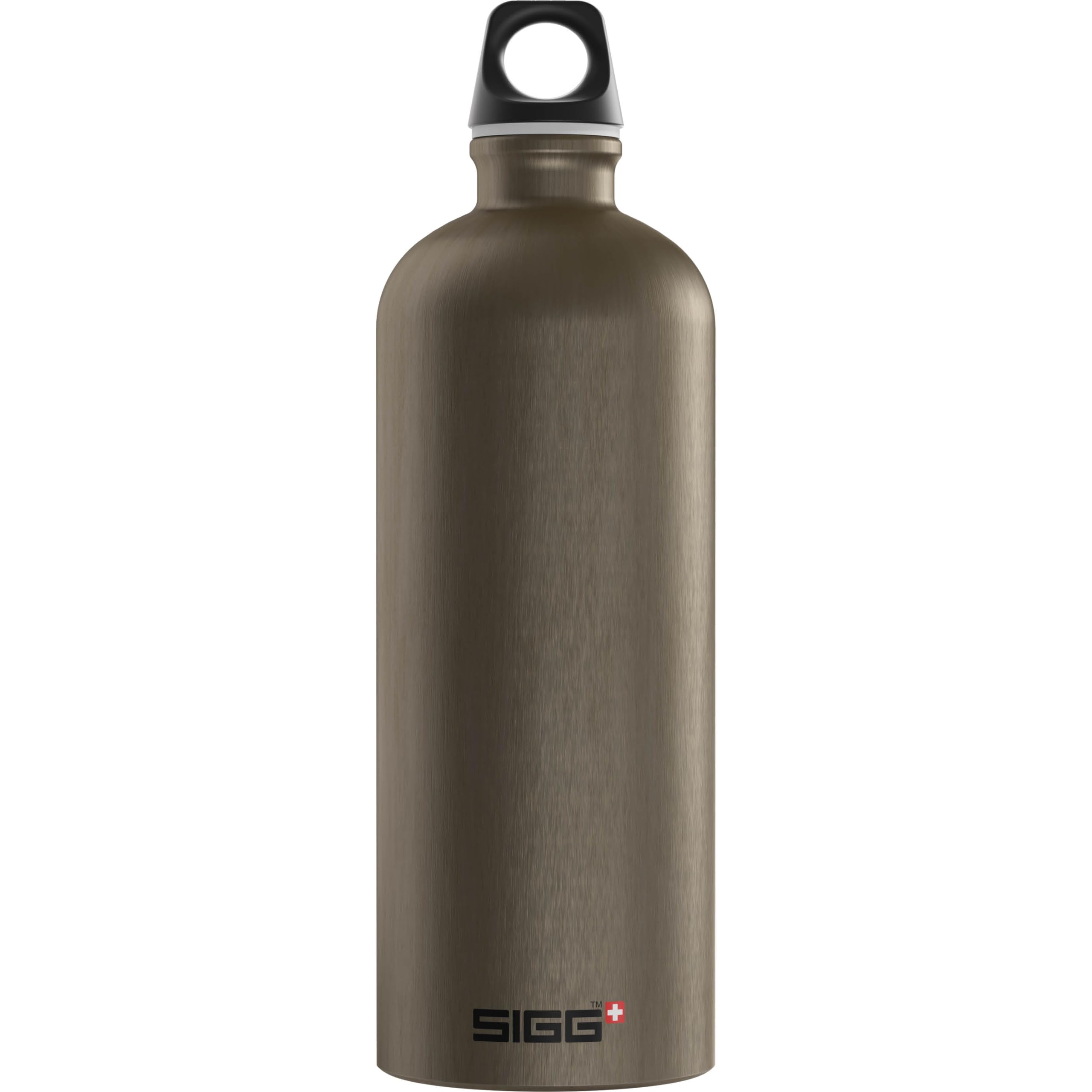 Sigg - Aluminium Water Bottle - Traveller Smoked Pearl - Climate Neutral Certified - Suitable For Carbonated Beverages - Leakproof - Lightweight - BPA Free - Smoked Pearl - 1 L