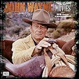 John Wayne in the Movies 2018 12 x 12 Inch Monthly Square Wall Calendar with Foil Stamped Cover by Faces, USA American Actor Celebrity Country (English, French and Spanish Edition)