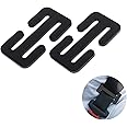 Metal Seat Belt Adjuster, Auto Shoulder Neck Strap Positioner, Universal Vehicle Locking Clip for a Comfortable Driving (Blac