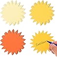 Amazon.com: MixTeach 120 Pieces Sun Cutouts 4 Inch Paper Sun Shape ...