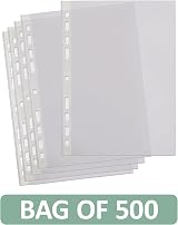 SUMMIT A4 Punched Pockets 500 Clear Sleeves Reinforced Multi-Punched Spine 40 view 2
