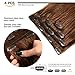 GEELOOK Clip in Hair Extensions Real Human Hair 20 Inch Chocolate Brown #4 Color Double Weft 100% Remy Human Hair Thick Long Soft Silky Straight 4pcs 10clips for Women 70grams