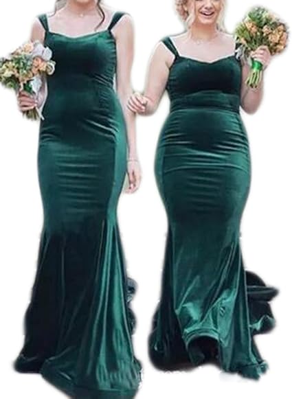 green velvet spaghetti strap dress