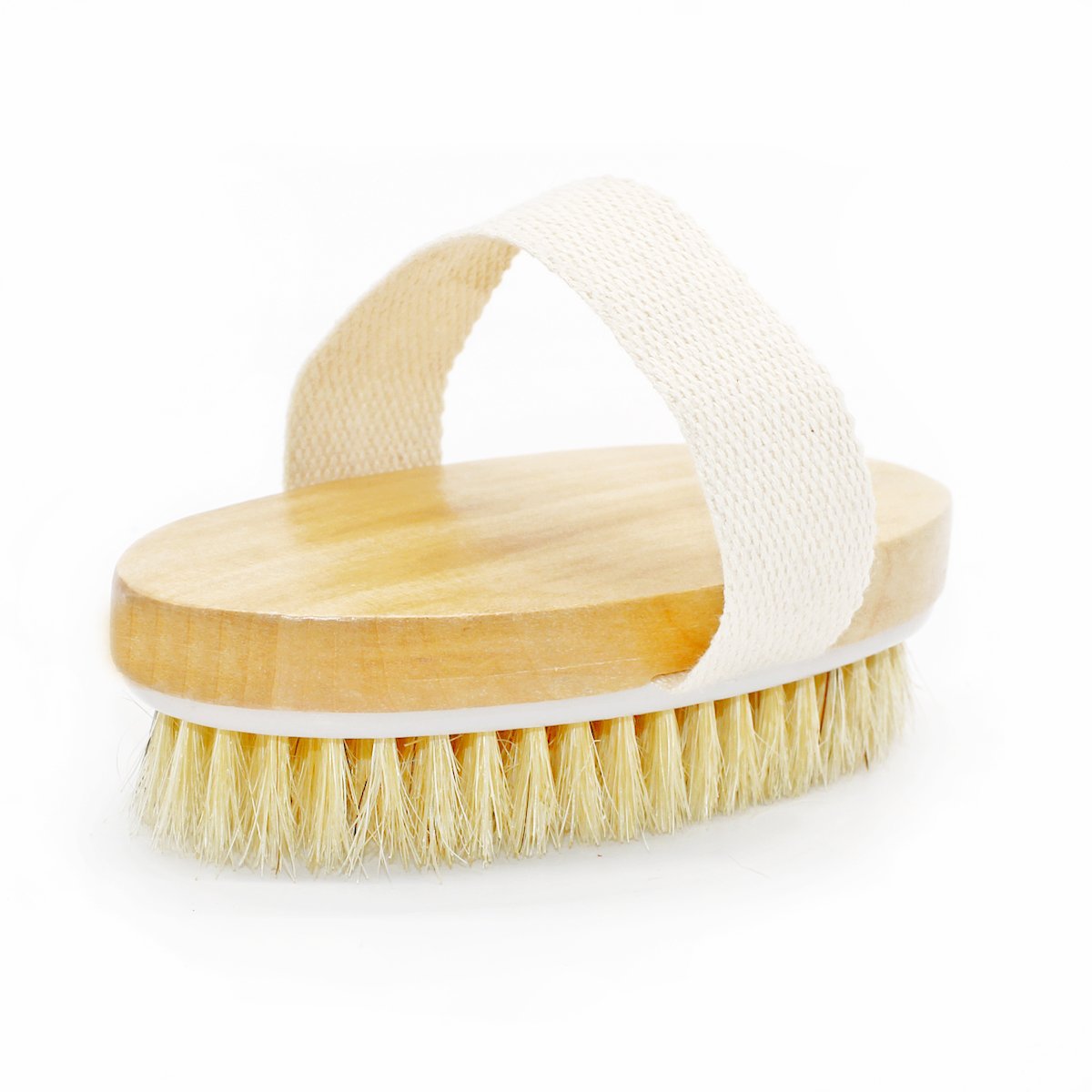 Dry Skin Body Brush - Natural Boar Bristles Improves Skin\'s Health Remove Dead Skin Toxins Cellulite Treatment Improves Lymphatic Functions Exfoliates Stimulates Blood Circulation