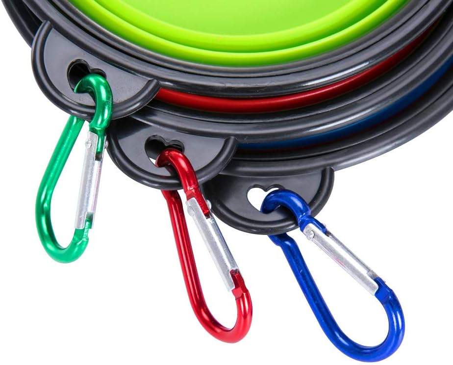 Collapsible Travel Dog Water Bowl Portable Cat Pet Silicone Food Bowl 3 Sets - Image 5