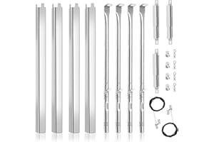 Criditpid Grill Replacement Parts for Char-Broil Performance 4 Burner 463365021, 463331221, 463366022, Charbroil 463448021, 463655421, G325-0002-W1 G327-2100-W1, Heat Plates, Burner and Ignitor Kit.