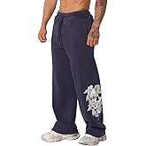 BOOMLEMON Mens Graphic Print Joggers Baggy Casual Workout Pants Bandana Punk Streetwear Sweatpants with Pockets